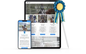 Blue ribbon courses for training dressage