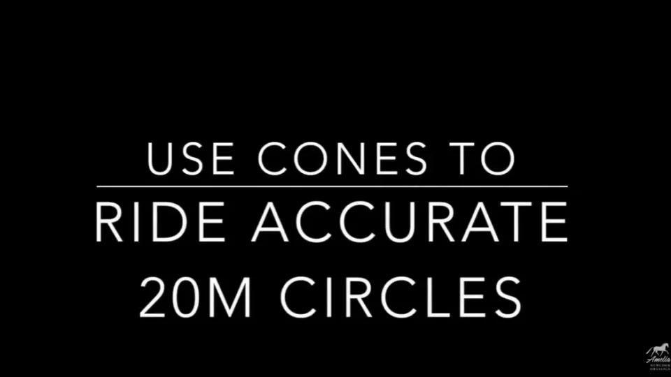 use cones to ride accurate 20m circles