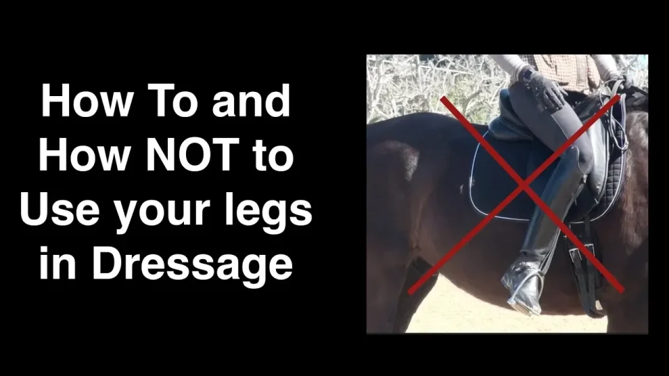 How to use and not use your legs in dressage