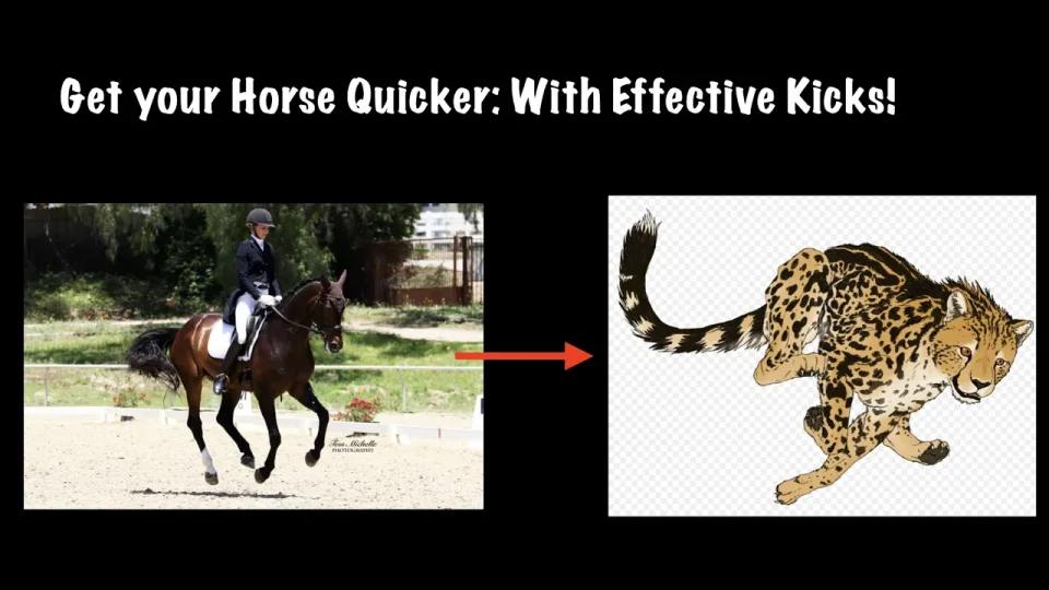 get your horse quicker with effective kicks
